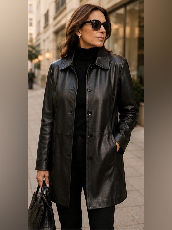 Wilsons Leather Black Genuine Leather Thinsulate Insulated Coat Jacket 2x